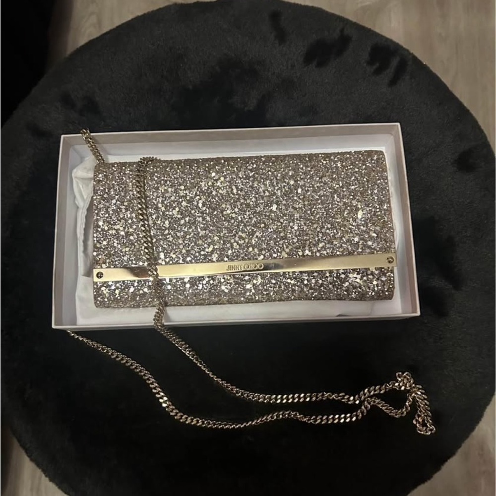 Jimmy Choo Sparkling Silver Clutch